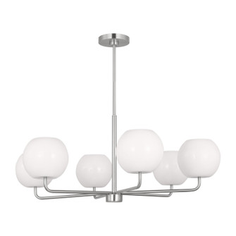 Rory Six Light Chandelier in Brushed Steel (1|GLC1066BS)