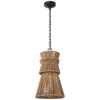 Antigua LED Pendant in Bronze and Natural Abaca (268|CHC 5021BZ/NAB)