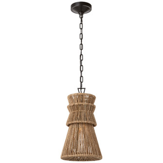 Antigua LED Pendant in Bronze and Natural Abaca (268|CHC 5020BZ/NAB)