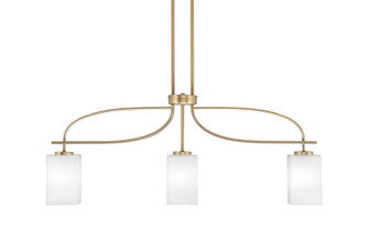 Cavella Three Light Island Pendant in New Age Brass (200|3936-NAB-531)