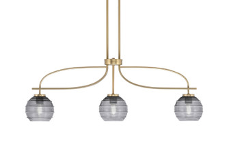 Cavella Three Light Island Pendant in New Age Brass (200|3936-NAB-5112)