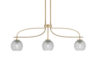 Cavella Three Light Island Pendant in New Age Brass (200|3936-NAB-5110)