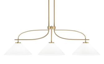 Cavella Three Light Island Pendant in New Age Brass (200|3936-NAB-316)