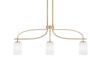 Cavella Three Light Island Pendant in New Age Brass (200|3936-NAB-310)