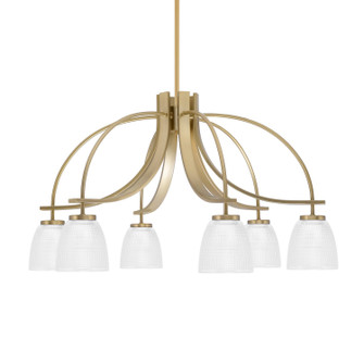 Cavella Six Light Chandelier in New Age Brass (200|3926-NAB-500)