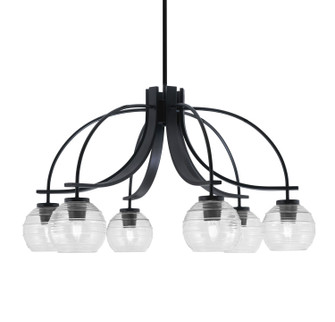 Cavella Six Light Chandelier in Matte Black (200|3926-MB-5110)