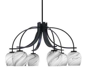 Cavella Six Light Chandelier in Matte Black (200|3926-MB-4819)