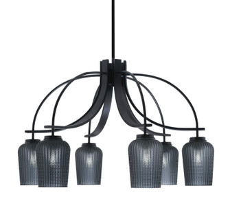 Cavella Six Light Chandelier in Matte Black (200|3926-MB-4252)