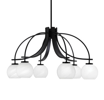 Cavella Six Light Chandelier in Matte Black (200|3926-MB-4101)