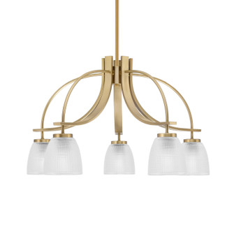 Cavella Five Light Chandelier in New Age Brass (200|3925-NAB-500)