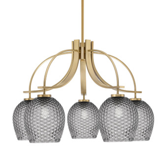 Cavella Five Light Chandelier in New Age Brass (200|3925-NAB-4902)