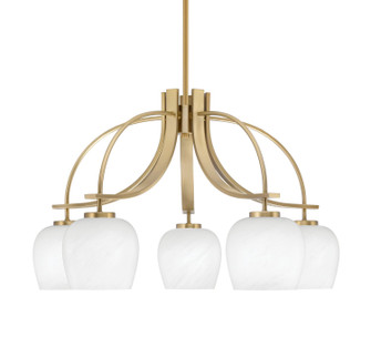 Cavella Five Light Chandelier in New Age Brass (200|3925-NAB-4811)