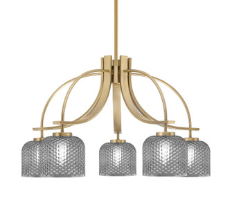 Cavella Five Light Chandelier in New Age Brass (200|3925-NAB-4612)
