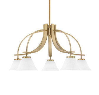Cavella Five Light Chandelier in New Age Brass (200|3925-NAB-311)