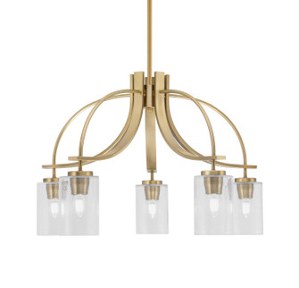 Cavella Five Light Chandelier in New Age Brass (200|3925-NAB-300)