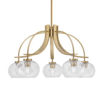 Cavella Five Light Chandelier in New Age Brass (200|3925-NAB-202)