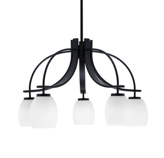 Cavella Five Light Chandelier in Matte Black (200|3925-MB-615)