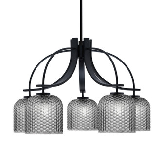 Cavella Five Light Chandelier in Matte Black (200|3925-MB-4912)
