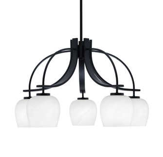 Cavella Five Light Chandelier in Matte Black (200|3925-MB-4811)