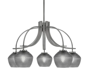 Cavella Five Light Chandelier in Graphite (200|3925-GP-4622)