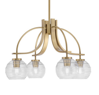 Cavella Four Light Chandelier in New Age Brass (200|3924-NAB-5110)