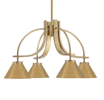 Cavella Four Light Chandelier in New Age Brass (200|3924-NAB-421)