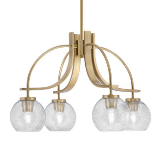 Cavella Four Light Chandelier in New Age Brass (200|3924-NAB-4102)
