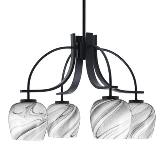 Cavella Four Light Chandelier in Matte Black (200|3924-MB-4819)