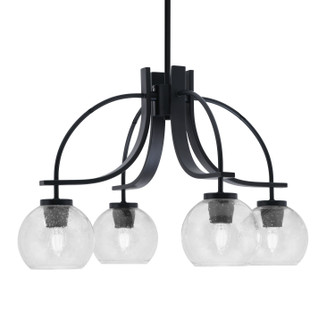 Cavella Four Light Chandelier in Matte Black (200|3924-MB-4100)