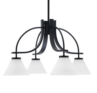 Cavella Four Light Chandelier in Matte Black (200|3924-MB-312)