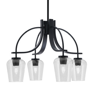 Cavella Four Light Chandelier in Matte Black (200|3924-MB-210)