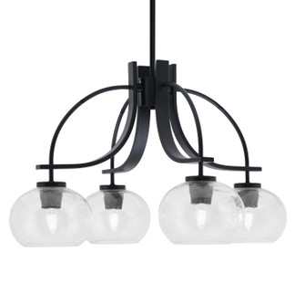 Cavella Four Light Chandelier in Matte Black (200|3924-MB-202)