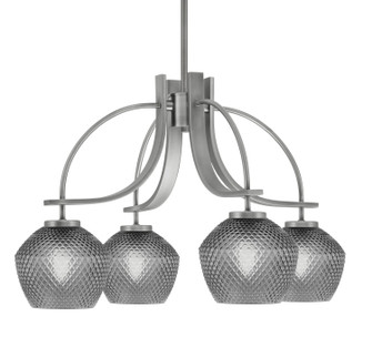 Cavella Four Light Chandelier in Graphite (200|3924-GP-4622)