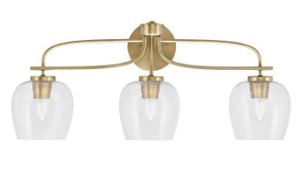 Cavella Three Light Bath Bar in New Age Brass (200|3913-NAB-4810)