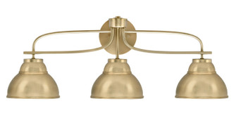 Cavella Three Light Bath Bar in New Age Brass (200|3913-NAB-427-NAB)