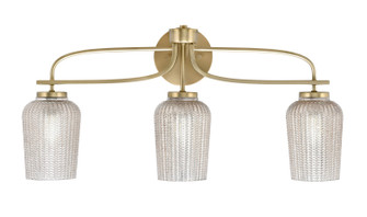 Cavella Three Light Bath Bar in New Age Brass (200|3913-NAB-4253)