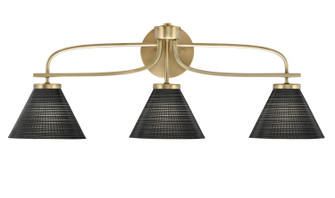 Cavella Three Light Bath Bar in New Age Brass (200|3913-NAB-4059)