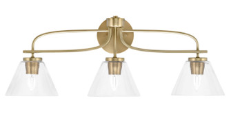 Cavella Three Light Bath Bar in New Age Brass (200|3913-NAB-302)