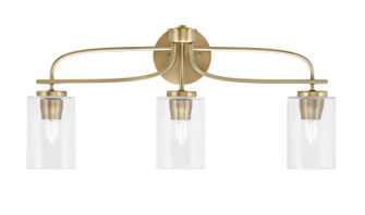 Cavella Three Light Bath Bar in New Age Brass (200|3913-NAB-300)