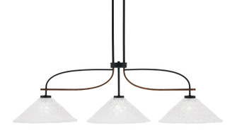Monterey Three Light Bar in Matte Black & Painted Wood-look Metal (200|2936-MBWG-411)