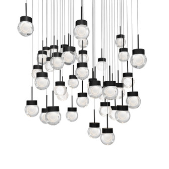 Double Bubble LED Pendant in Black (281|PD-82041S-BK)