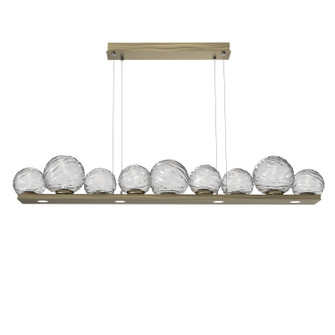 Gaia LED Linear Pendant in Heritage Brass (404|PLB0092-0C-HB-C-CA1-L1)