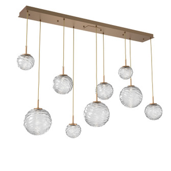 Gaia LED Linear Pendant in Novel Brass (404|PLB0092-09-NB-C-C01-L3)