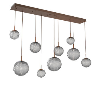 Gaia LED Linear Pendant in Burnished Bronze (404|PLB0092-09-BB-S-C01-L3)
