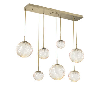 Gaia LED Linear Pendant in Heritage Brass (404|PLB0092-07-HB-A-C01-L1)
