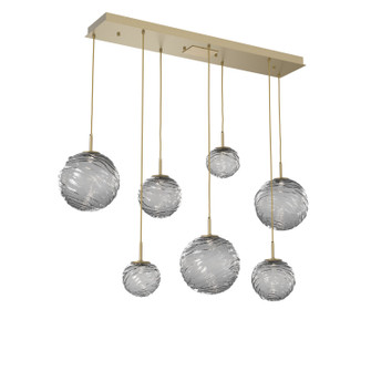 Gaia LED Linear Pendant in Gilded Brass (404|PLB0092-07-GB-S-C01-L3)