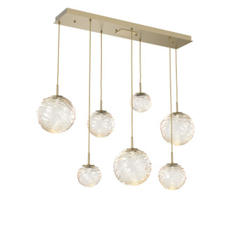 Gaia LED Linear Pendant in Gilded Brass (404|PLB0092-07-GB-A-C01-L3)