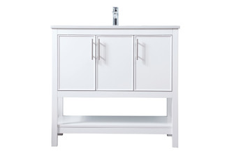 Everett SIngle Bathroom Vanity in White (173|VF26636WH)