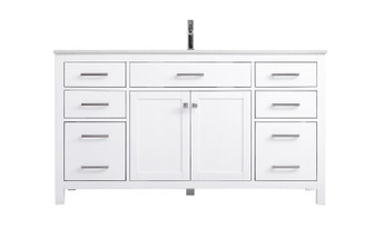 Lewis SIngle Bathroom Vanity in White (173|VF23360WH)