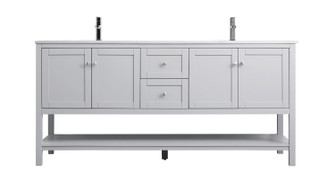 Heath Double Bathroom Vanity in Grey (173|VF22272DGR)